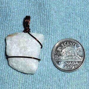 Hand Carved Milky Quarts Pendant